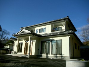 田村市の施工例（田村産業株式会社）、たくさんの人がくつろげる和風の家、外観